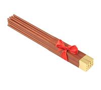 Bamboo Chopsticks，Fiberglass Chopsticks 10 Pairs Chinese Style with Metal Head, Reusable Chopstick Gift Set