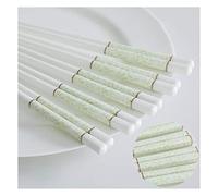 Bamboo Chopsticks，Fiberglass Chopsticks 10 Pairs Colour Enamel Porcelain for Home Restaurant,9.6-Inch E