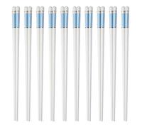 Bamboo Chopsticks，Fiberglass Chopsticks 10 Pairs Japanese Style Porcelain , with Delicate Box,As a Good Gift White Blue