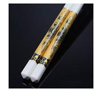 Bamboo Chopsticks，Fiberglass Chopsticks 5 Pairs Porcelain , Premium Gift Box Packaging (Golden Words) B