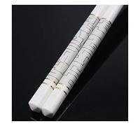 Bamboo Chopsticks，Fiberglass Chopsticks 5 Pairs Porcelain , Premium Gift Box Packaging (Golden Words) B