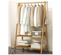 Bamboo Clothes Rack & Shoe Bench2Tier Storage Shelves & HooksVersatile Garment Organizer & Coat Stand for Bedroom EntrywayStylish & Functional