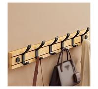 Bamboo Coat Hooks - Heavy Duty Wall Mounted, 4-7 Hooks for Clothes, Scarves & Accessories - Stylish Natural Finish for Entryway, Hallway & Bathroom