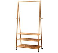 Bamboo Coat Rack - Free-Standing Shoe Storage for Entryway Living Room Stylish Home Decor Multi-Functional nizer Space-Saving Solution