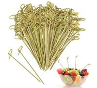 Bamboo Cocktail Picks Toothpicks,Cocktail Stick,Natural Bamboo Knot Skewers