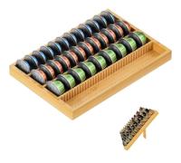 Bamboo Coffee Pod Storage Holder for Drawer Coffee Pods Organizer for Counter, Compatible with Capsules for Kitchen Coffee Station (Bamboo)