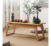 Bamboo Coffee Table, Multi-Function Rectangular Folding Table for Home, Small Dining or Children's Art Table