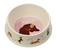 Bamboo Composite Catch Patch Woof Dog Bowl