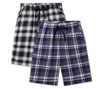 BAMBOO COOL Mens Pyjama Shorts Plaid Men's Pj Bottoms Sleepwear Bed 2