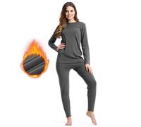 BAMBOO COOL Women's Plain Thermal Underwear, gray, XXL