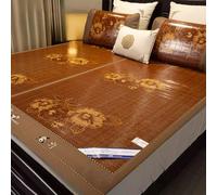 Bamboo Cooling Mat for Summer, Double-Sided Breathable Sleeping Pad, Foldable Design for Home and Travel