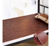 Bamboo Cooling Mattress Topper - Breathable Summer Sleep Mat, Foldable for Bed, Dorm, and Travel Use