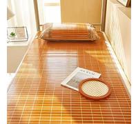 Bamboo Cooling Sleeping Mat, Bamboo Summer Sleeping Mat, Home Quick Cooling Breathable Bamboo Mattress Topper Pad For Single Size Bed Family School Dormitory ( Color : A , Size : L195xW100cm/L77xW39.4