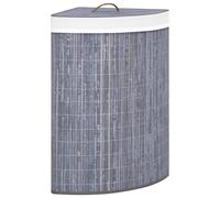 Vidaxl Bamboo Corner Laundry Basket Grey 60 L Corner Laundry Baskets