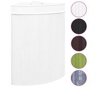 Bamboo Corner Laundry Basket Washing Clothes Basket Hamper Storage Bin vidaXL
