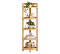 Bamboo Corner Shelf, Bathroom Storage Shelf, Corner Unit