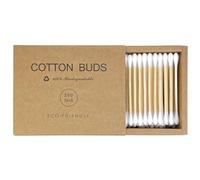 Bamboo Cotton Swabs - Biodegradable Double-Tipped Organic Cotton Buds with Wooden Sticks for Makeup, Personal Care, Ear Cleaning and Pet Grooming (200 Count)