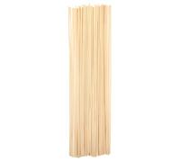 Bamboo Craft Dowel Rods 50pcs for Cat Teaser Wand Replacement Parts | Indoor Use on Carpets and Floors, Smooth Finish with Fewer Burrs, Unfinished round Sticks, Bells Included