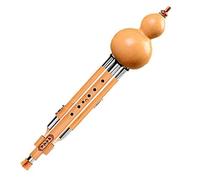 Bamboo Cucurbit Hulusi Flute for Beginners & Professionals - Wood Tone Gift for Stage Performance