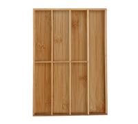 Bamboo cutlery tray Kitchen Utensil Organiser 7 Compartments Natural Material