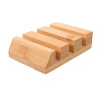 Bamboo Cutting Board Organizer Rack with 3 Slots for Countertop