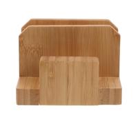 Bamboo Cutting Board Storage Rack 3 Slot Vertical Stand Angled Design | Space Saving Efficient Drying, Dual Board Organization, Stable Storage for Countertop Kitchen Use