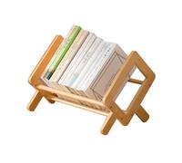 Bamboo Desktop Bookcase- Multi-Tilting Bookshelf Storage Rack for Books Magazines and CDs - Elegant Display Shelf for Home and Office Use