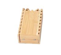 Bamboo Dice Wooden Rolling Case for Roleplaying Board Game RPG Players jagged, 14x8x5cm