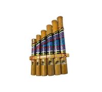 Bamboo Dot Painted Flute with 6 Pipes of Different Notes - Handmade Musical Instrument - 13 x 9 cm