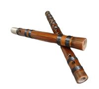 Bamboo Double -connected White Copper Second Section Of Copper Red Bone Bamboo Flute Junior First Learning Flute(F Key)