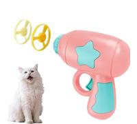 Bamboo Dragonfly Catapult Launcher, Flying Disc Launcher Toy with LED Glow, 2026 New Glowing LED Dragonfly Catapult, Interactive Cat Toy & Outdoor Flying Saucer Blaster for Pet Lovers (PINK)