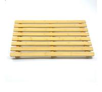 Bamboo Duck Board Bath Mats For Bathroom Outdoor Shower Spa Multipurpose Wooden Shower Mats Bamboo Duck Board Mat with Anti Slip Rubber Feet