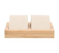 Bamboo Earring Display Stand with Hole Design for Studs | Khaki Finish, Desktop Organiser for Home Use, Photography Prop, Decorative Modern Style