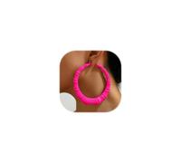 Bamboo Earrings for Women 90s Large Gold Bamboos Hoop Earrings Trendy 80mm Black Rose Red Gold Silver Bamboo Earring Hip Hop Jewelry for Women, 1, Metal, No Gemstone
