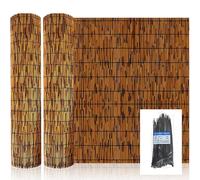 Bamboo Fence Reed Fencing, Bamboo Privacy Screen for Outdoor Use on Patios, Natural Reed Fencings, for Outdoors Use in Gardens, Balconies, Backyards, and Patios(5x98ft)