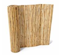 Bamboo Fence Screening, 1.5m x 4m Natural Brown Bamboo Slat Screening Roll - Garden Screening Panels, Bamboo Fencing for Backyard, Patio & Balcony (1.5m x 4m)