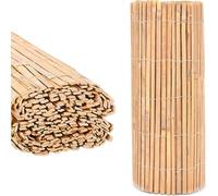 Bamboo Fence Screening Roll - Natural Bamboo Slat Garden Privacy Screen & Fence Panel Cover, Outdoor Wind & Sun Protection (2m x 4m)