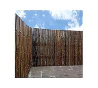 Bamboo Fencing Panel, Garden Privacy Screen, Plant Climbing Vine, Japanese Style Bamboo Chop, Weatherproof Galvanized Iron Wire Connection for Courtyard Patio(1x2.0m)