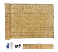 Bamboo Fencing Roll for Privacy1.6ft 2.0ft 3.2ft 6.0ft High Decorative Wrap for Above Ground Pools Patios Yards Balconies Porches Outdoor Spaces Restaurants Hotels (1.6x32.8ft)