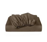 Cosy House Collection Luxury Bamboo Fitted Sheet - Master Bedroom Essentials - Bamboo Viscose Blend - Fade & Stain Resistant - Deep Pocket, Silky Soft & Breathable (King, Chocolate)