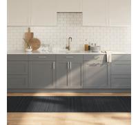 Bamboo Floor Rug 80x300cm Grey Bamboo Slat Anti-Slip Backing Natural Eco Durable