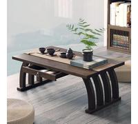 Bamboo Floor Table, Square Low Coffee Table, Sitting Table for Meditation, Small Altar Table for Bedroom and Living Room Use, Japanese Style, Durable Wood Design
