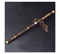 Bamboo Flute 6 Hole Purple Bamboo Flute Playing Instrument Two-section Horizontal Flute For Beginners (Color : D)