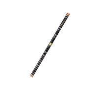 Bamboo Flute Beginner Transverse Flute Bitter Bamboo Flute Two-section Ancient Style Zero-based National Musical Instrument(Black,E Key)