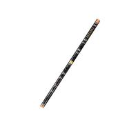 Bamboo Flute Beginner Transverse Flute Bitter Bamboo Flute Two-section Ancient Style Zero-based National Musical Instrument(Black,C Key)