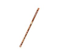Bamboo Flute Beginner Transverse Flute Bitter Bamboo Flute Two-section Ancient Style Zero-based National Musical Instrument(Brown,F Key)