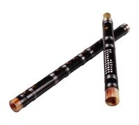 Bamboo Flute Black Single Output In White Copper Second Section First School Bitter Flute Horizontal Flute Tie Flute(G Key)