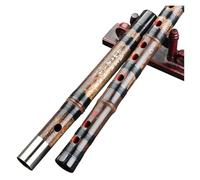 Bamboo Flute C Key Two-section Purple Bamboo Flute Transverse Flute Stage Performance Flute(C Key)