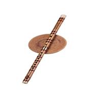 Bamboo Flute C Key Yellow Boutique Single-tube White Copper Flute The Sound Of The Bamboo Flute Is Loud And Sweet(C Key)