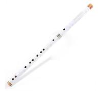 Bamboo Flute Dizi Chinese Flute White/Black Dizi Two Section Style Easy To Carry Travel Music Flute Key Of C/D/E/F/G(White,C)